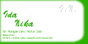 ida nika business card